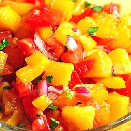 Easy, Versatile, Fresh Peach Salsa